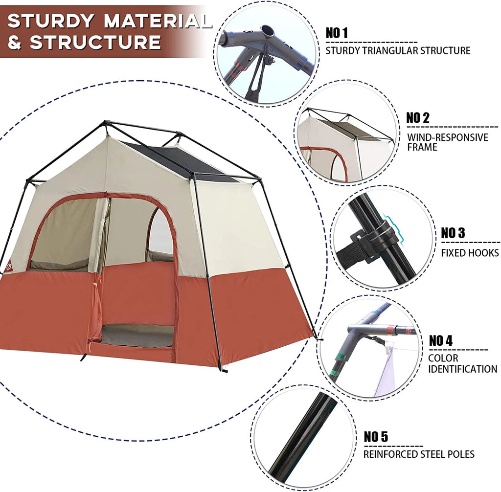 6 Person Cabin Tent with Carry Bag L653