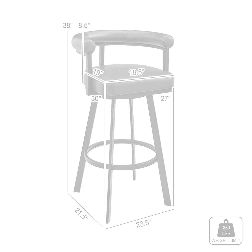 White/Chrome Swivel Bar Stool G51328