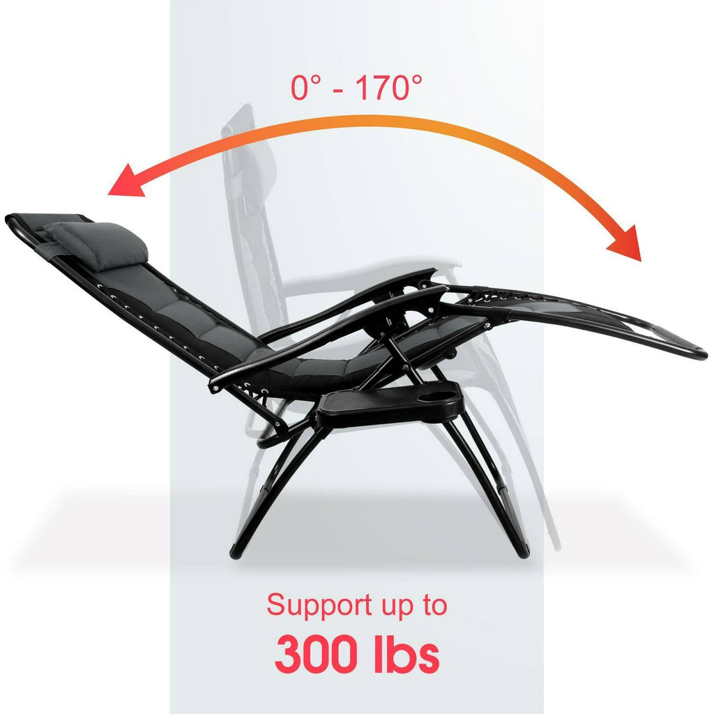 Padded Zero Gravity Chair, Grey F901688