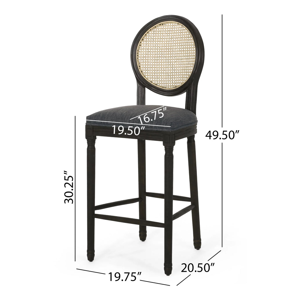Upholstered Wood Barstools Set of 2 X512