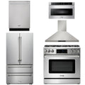 36 Gas Range, Range Hood, Microwave, Refrigerator, Dishwasher A6033