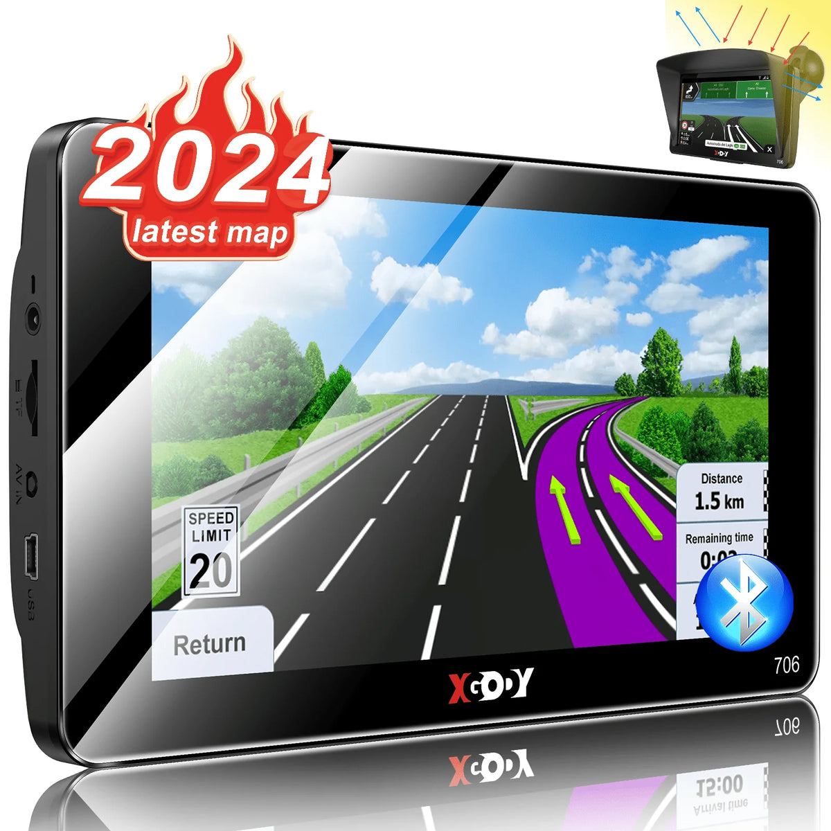 7 inch Truck GPS Navigation with Voice Guidance U54329