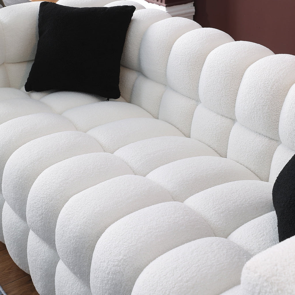 White 3+2 Sofa Set D57392