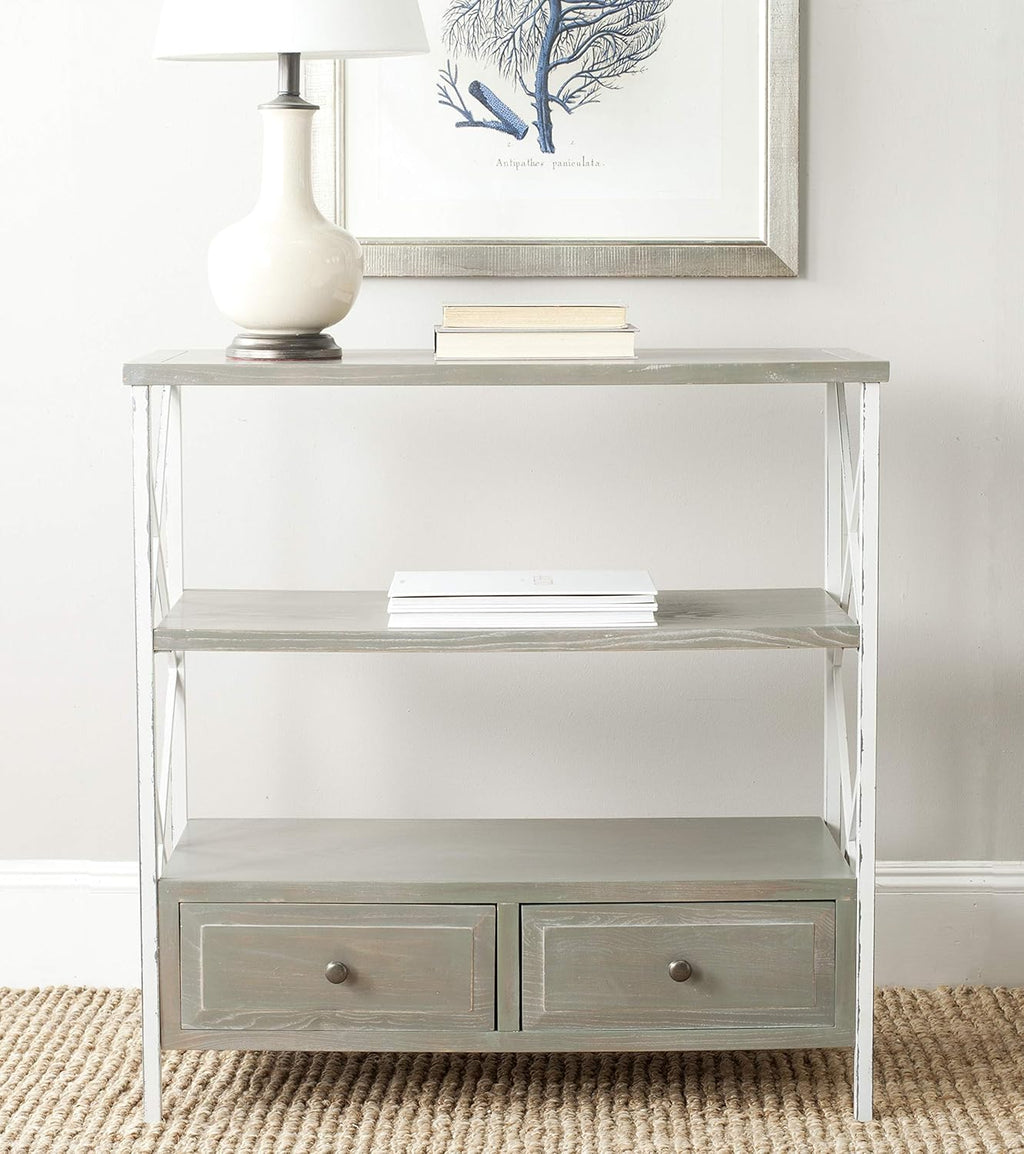 Pale Blue and White Smoke Console Table O576