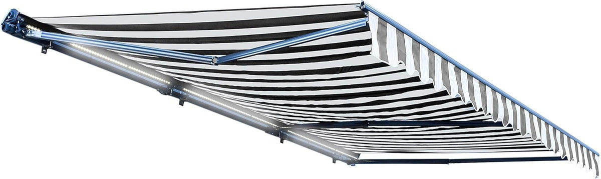 Green Motorized Retractable Patio Awning 16 x 10 Feet S9982