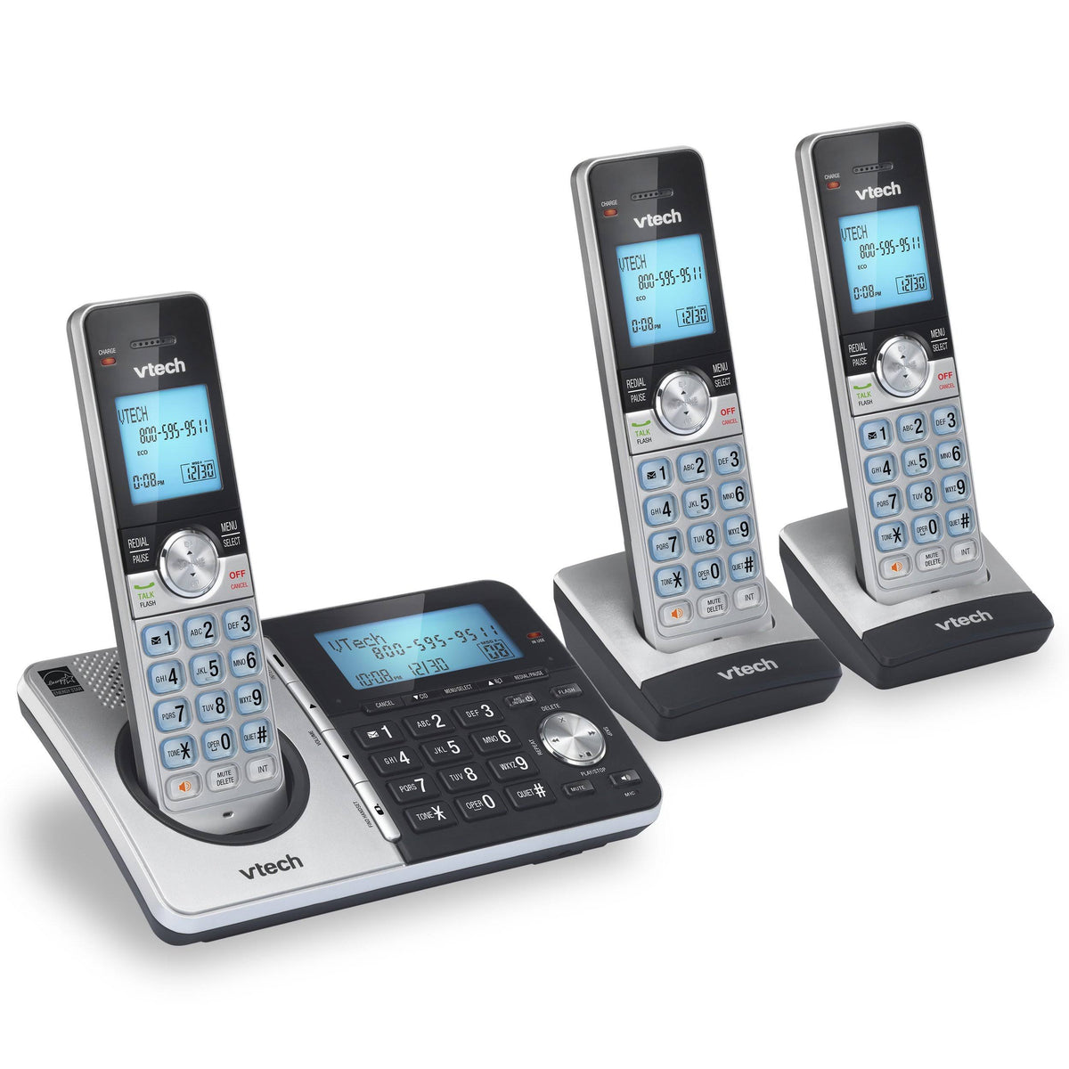 3-Handset Cordless Phone with Answering System and Caller ID A3973