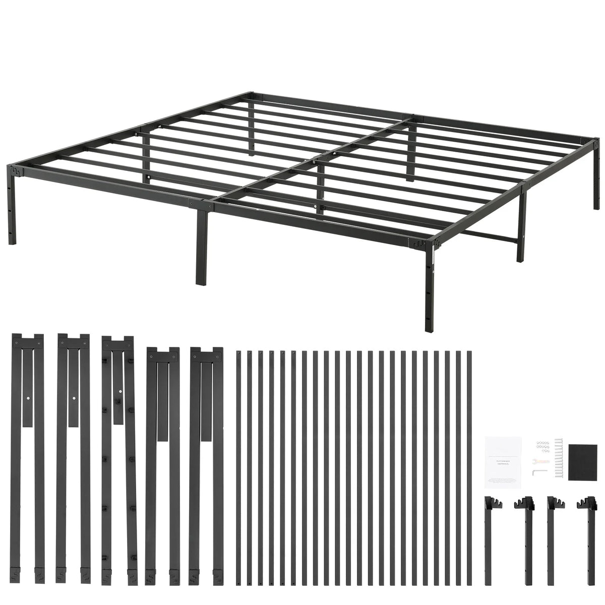 King Size 14 inch Metal Bed Frame M274