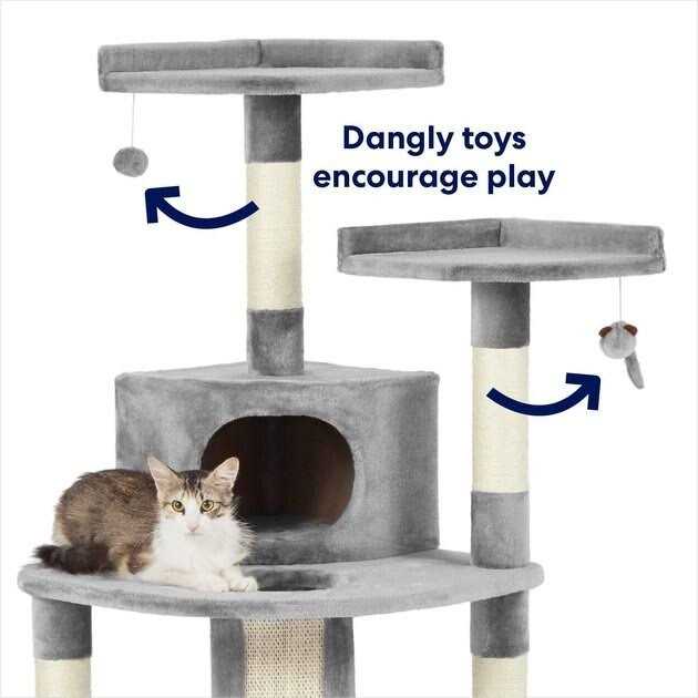 48-in Faux Fur Cat Tree Condo I2502
