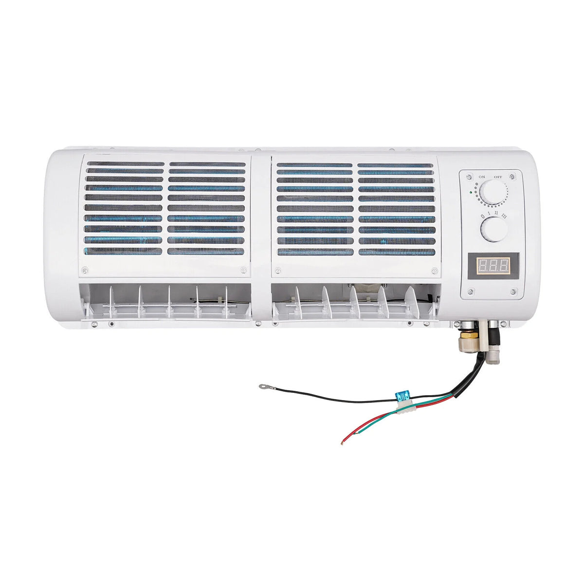 12V Car Air Conditioner Cooling Fan 3 Speeds LCD Display Q281550