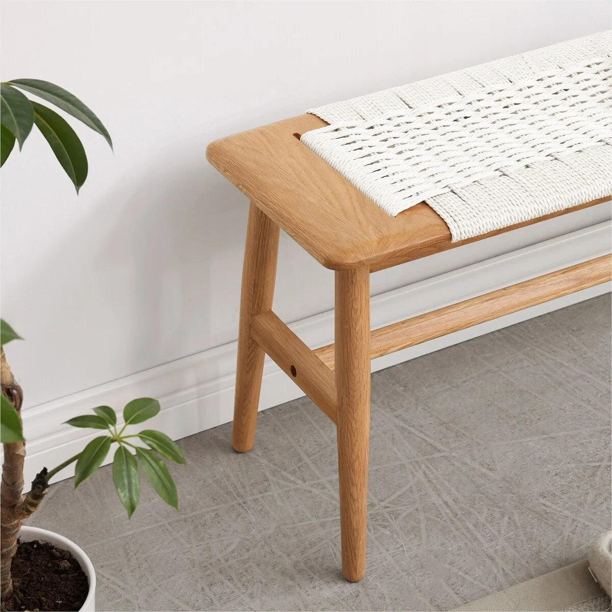 Natural Oak Wood Dining Bench L5448