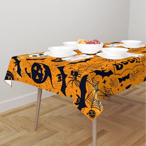 Skull Skeleton Rectangle Table Cloth 60 x 120 inch Fabric Tablecloth G289