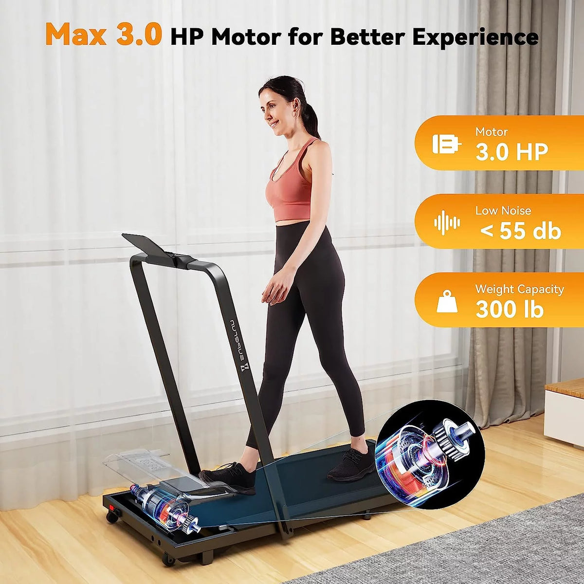 2 in 1 Folding Treadmill 3 HP 300lbs Capacity X6827