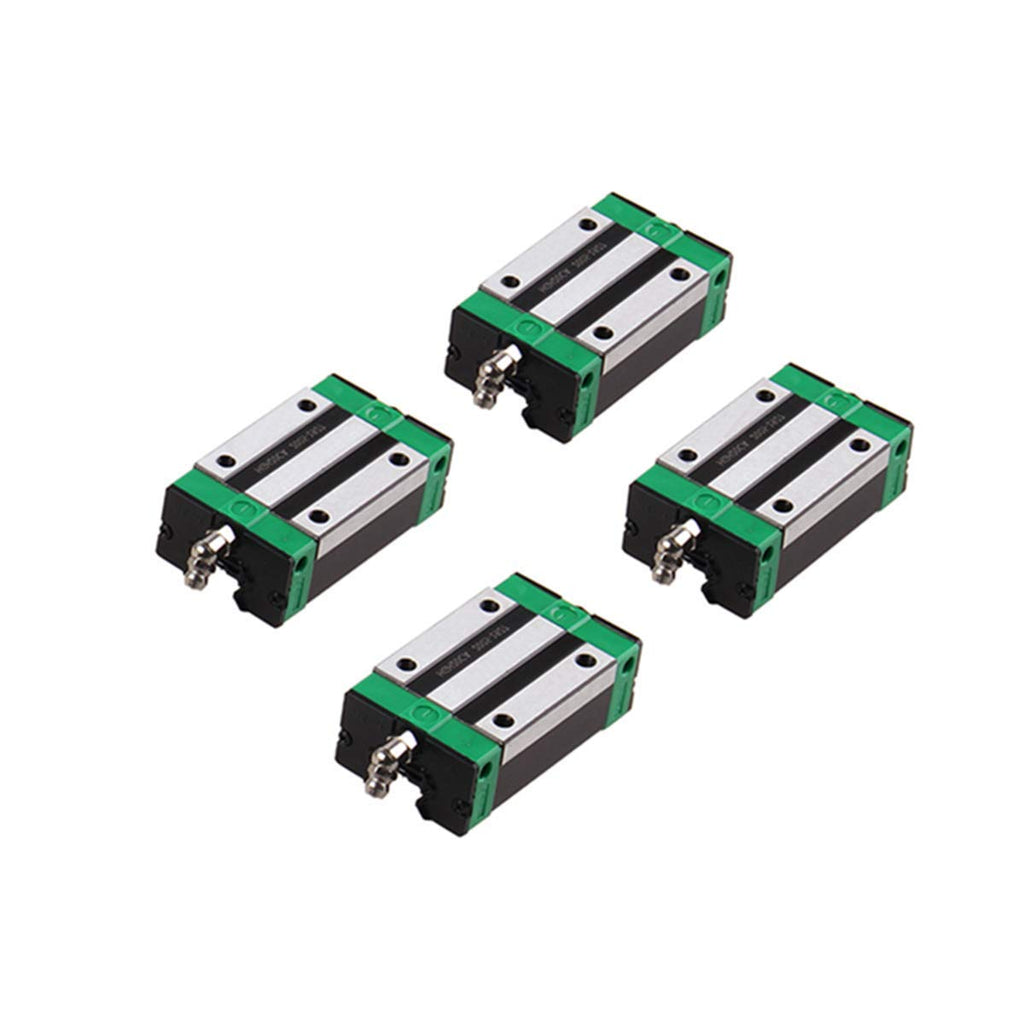 2Pcs HGR20-1200mm Linear Slide Guideway Rail + 4Pcs HGH20A Bearing Blocks Square Type Carriage for 20mm Linear Rail Set I545