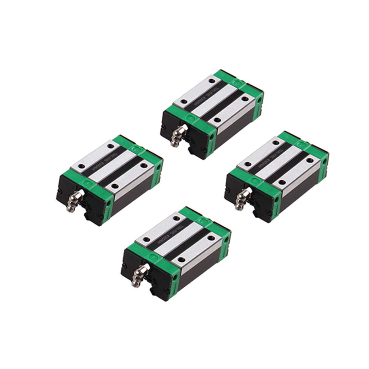 2Pcs HGR20-1200mm Linear Slide Guideway Rail + 4Pcs HGH20A Bearing Blocks Square Type Carriage for 20mm Linear Rail Set I545