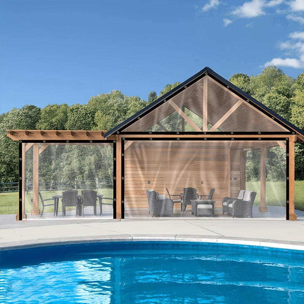 Heavy-Duty Clear Tarp with Eyelets S4025