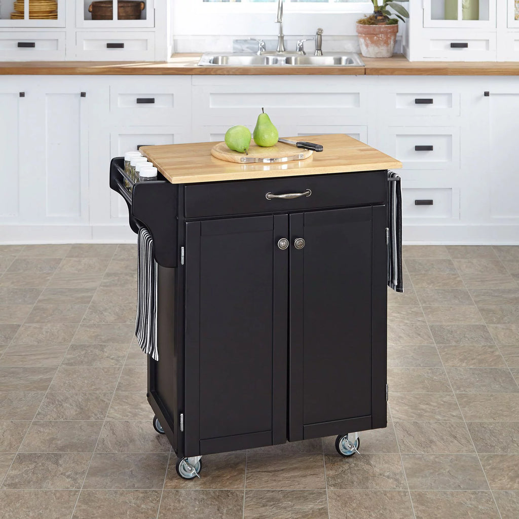 Off White Wood Kitchen Cart I978123