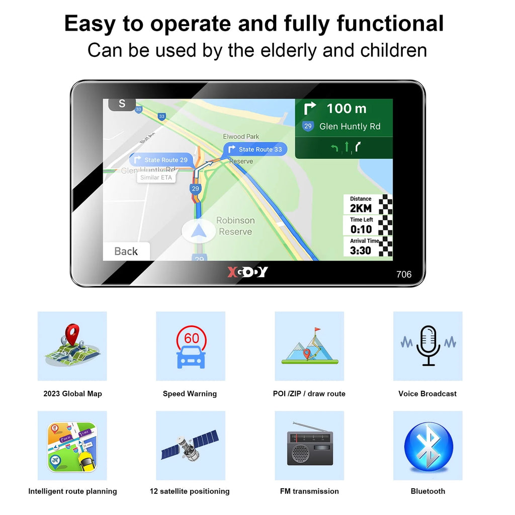 7 inch Truck GPS Navigation with Voice Guidance U54329