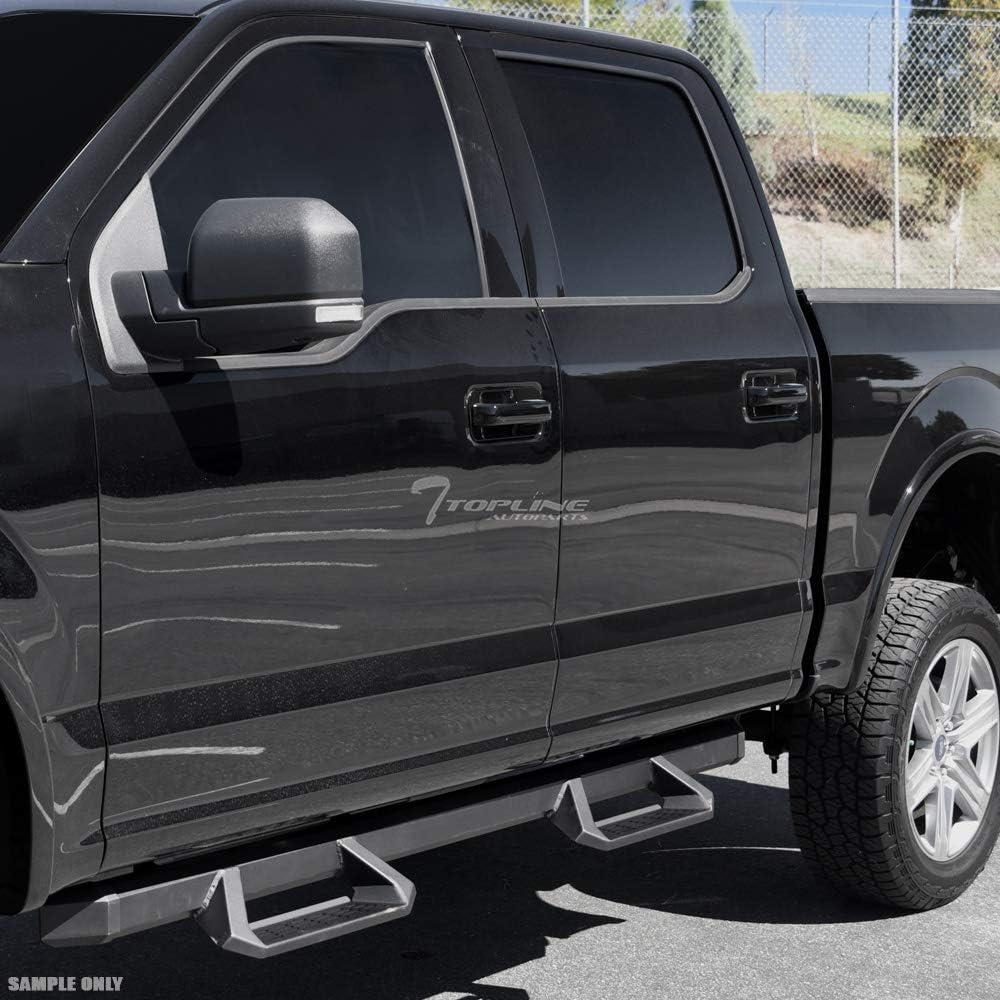 Matte Black Aluminum Drop Step Side Nerf Bars Rail Running Boards S7536