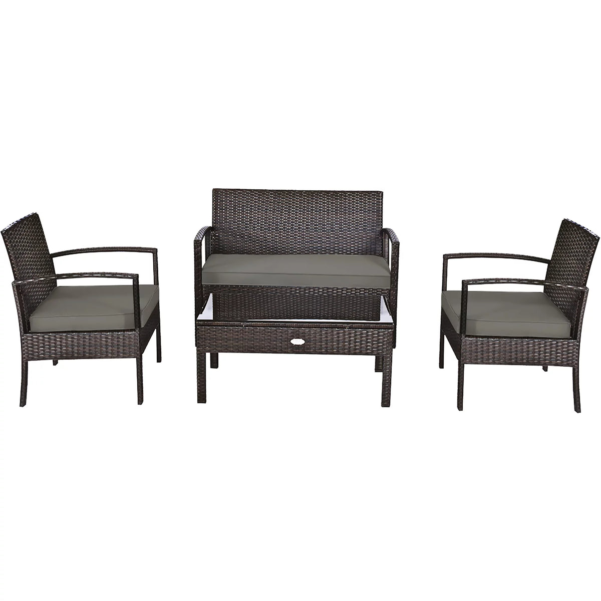 4 Pc Outdoor Patio Rattan Furniture Set A84472