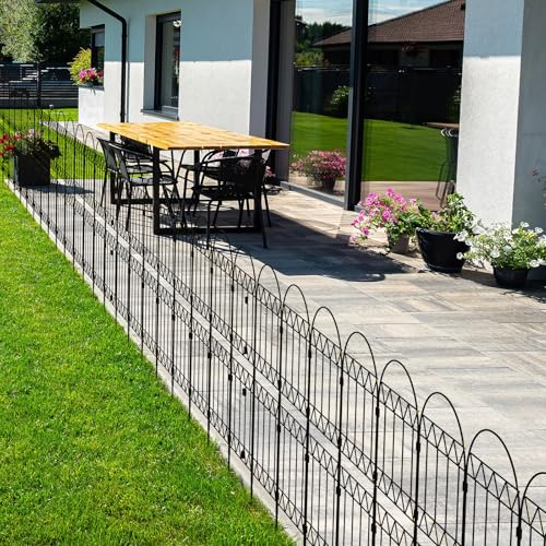10 Pack Rustproof Metal Garden Fence Panels W302