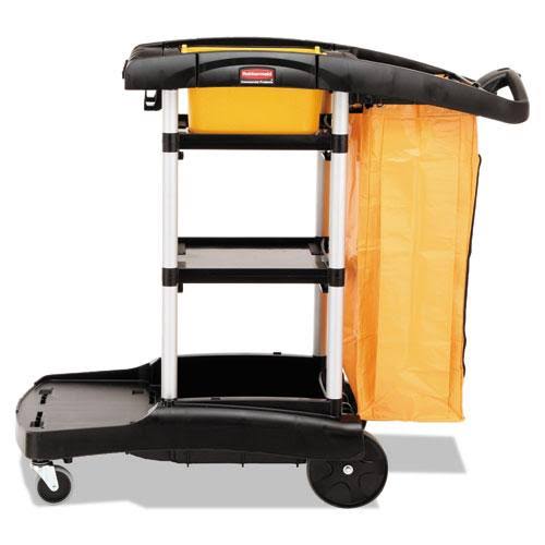 Black High Capacity Cleaning Cart Q21466
