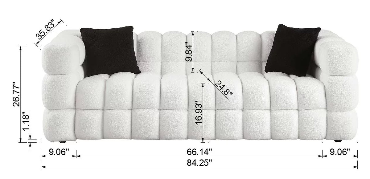 White 3+2 Sofa Set D57392