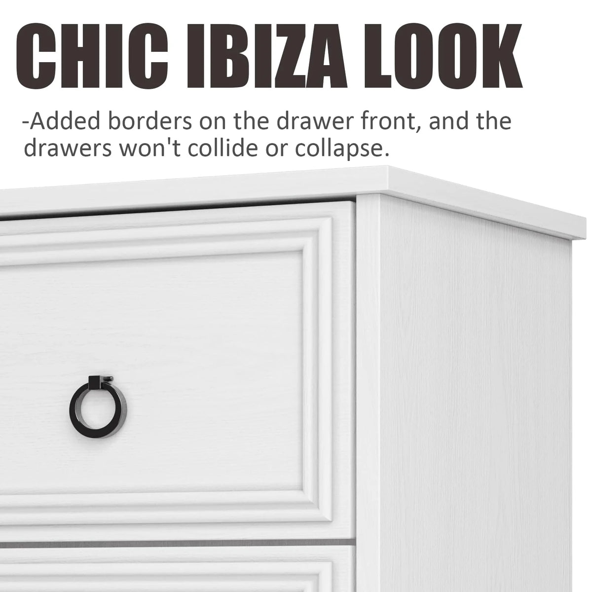 Gray 7 Drawer Wood Dresser Q75288