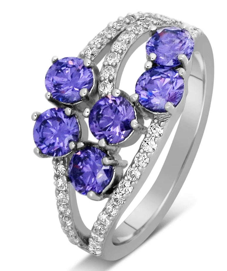 2 Carat Amethyst and Diamond Ring B459214
