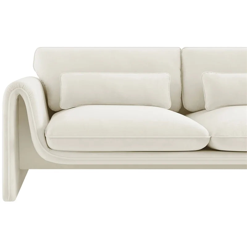 Cream Velvet Loveseat G17559