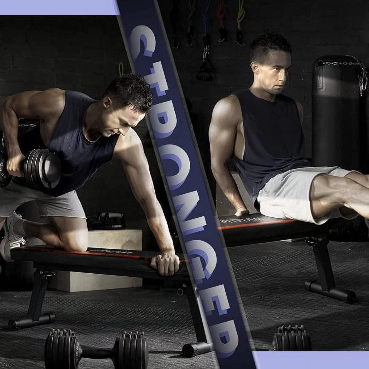 600LBS Folding Flat Weight Bench R326687