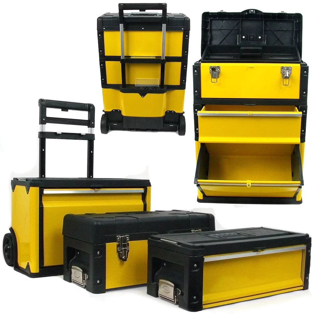 Portable 3-in-1 Tool Box with Wheels O8190