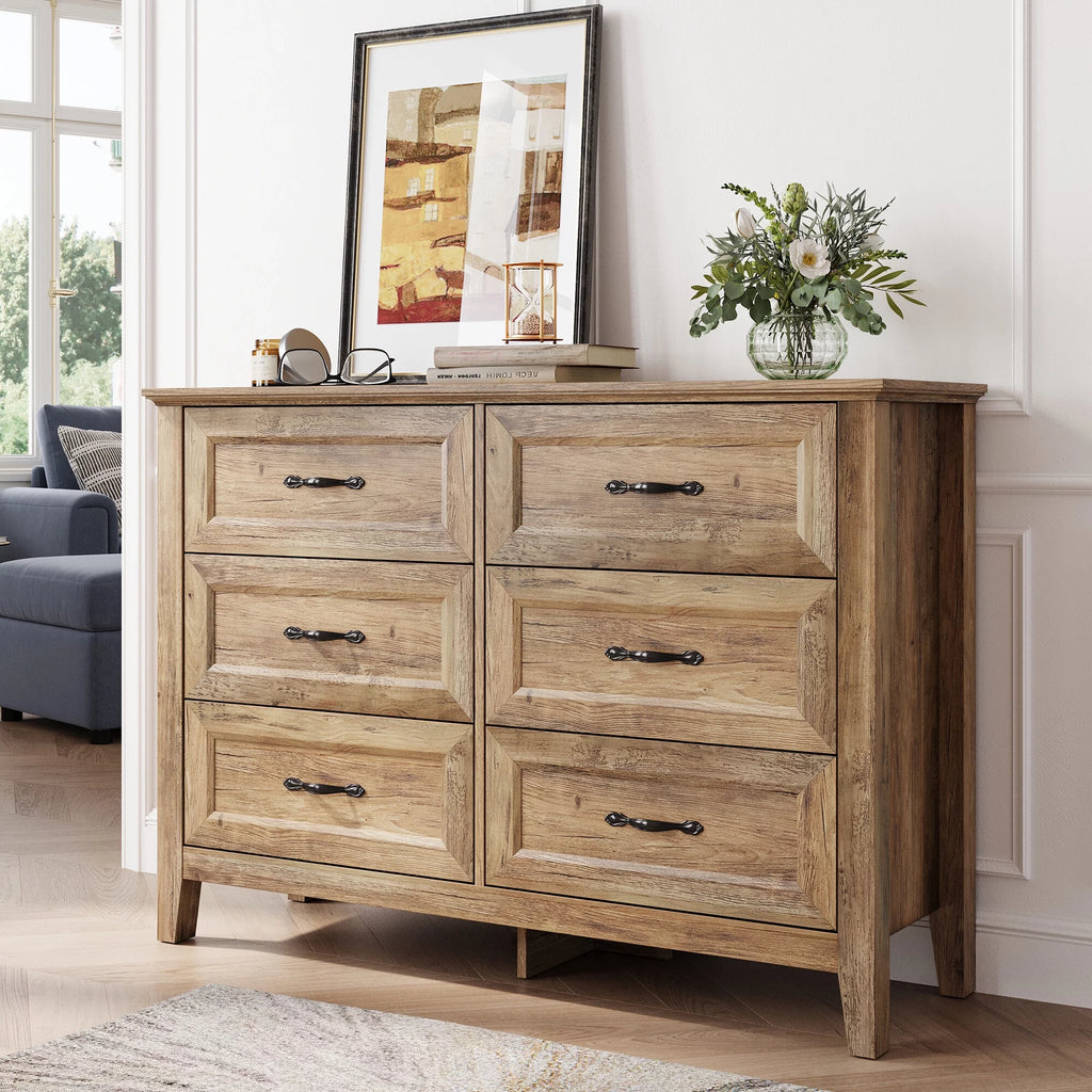 6 Drawer Rustic Oak Dresser I88258