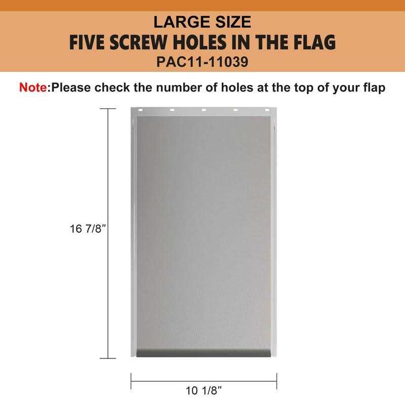 Large Dog Door Replacement Flaps with Screws E9656