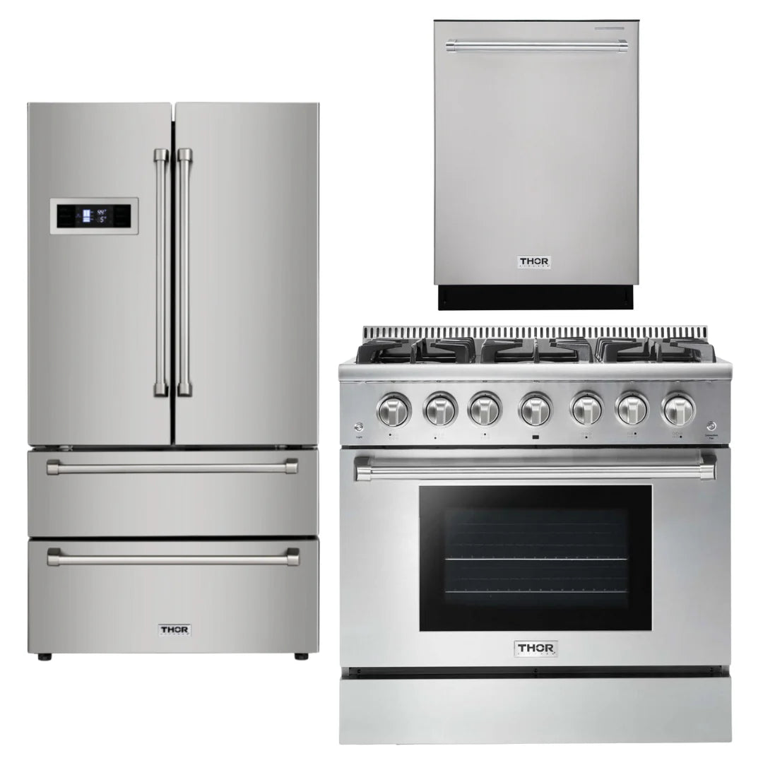 36 Gas Range, Refrigerator & Dishwasher Package L5889