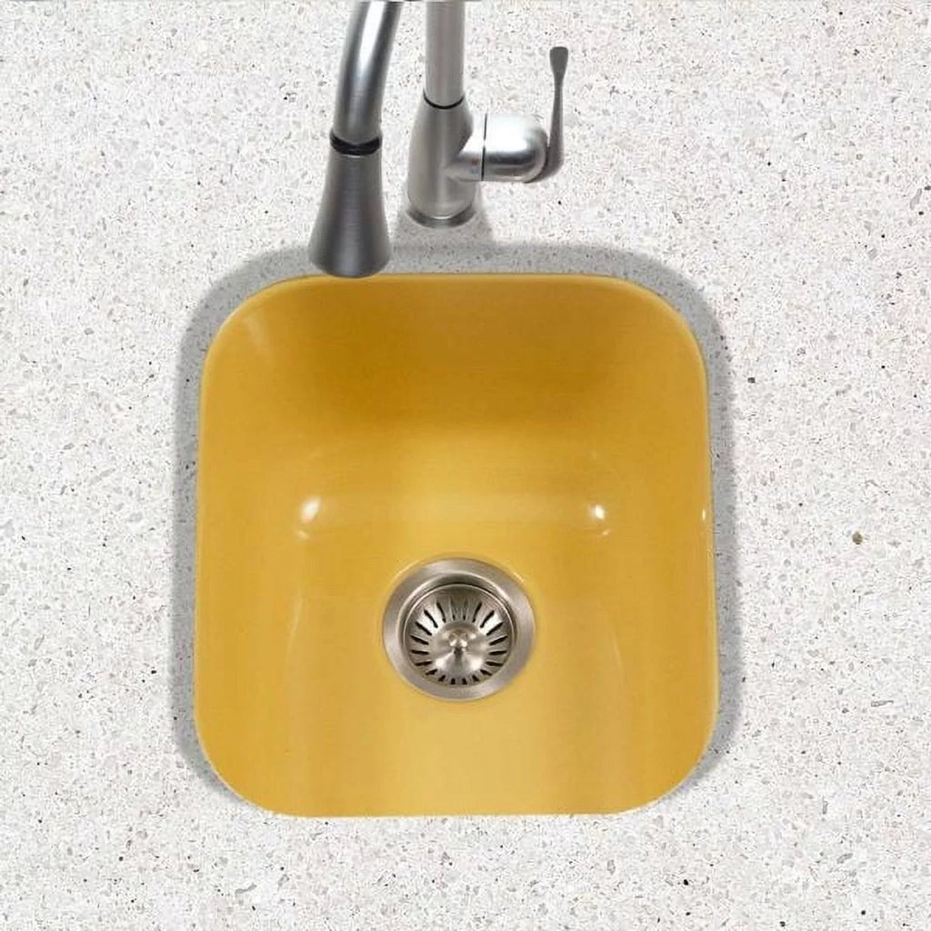 15-5/8" x 17-5/16" Porcelain Enamel Steel Undermount Bar/Prep Sink T154957