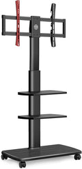 Rolling TV Stand on Wheels for 32 to 65 Inch Flat Screen TV, Black F669956