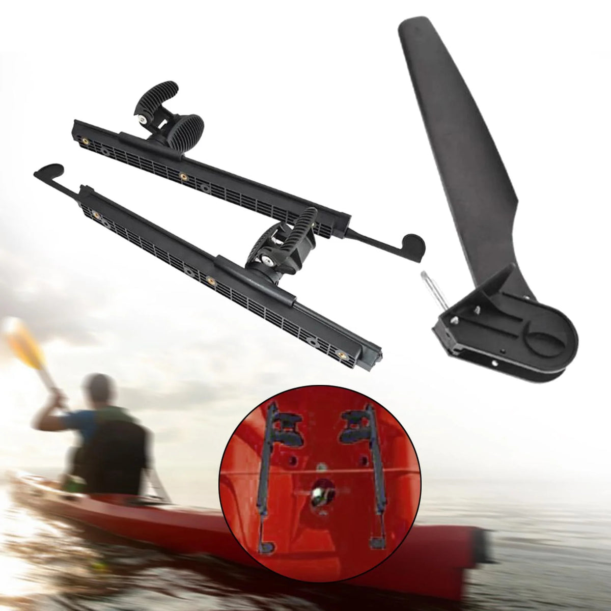 Kayak Rudder with Foot Brace Pedals T7752