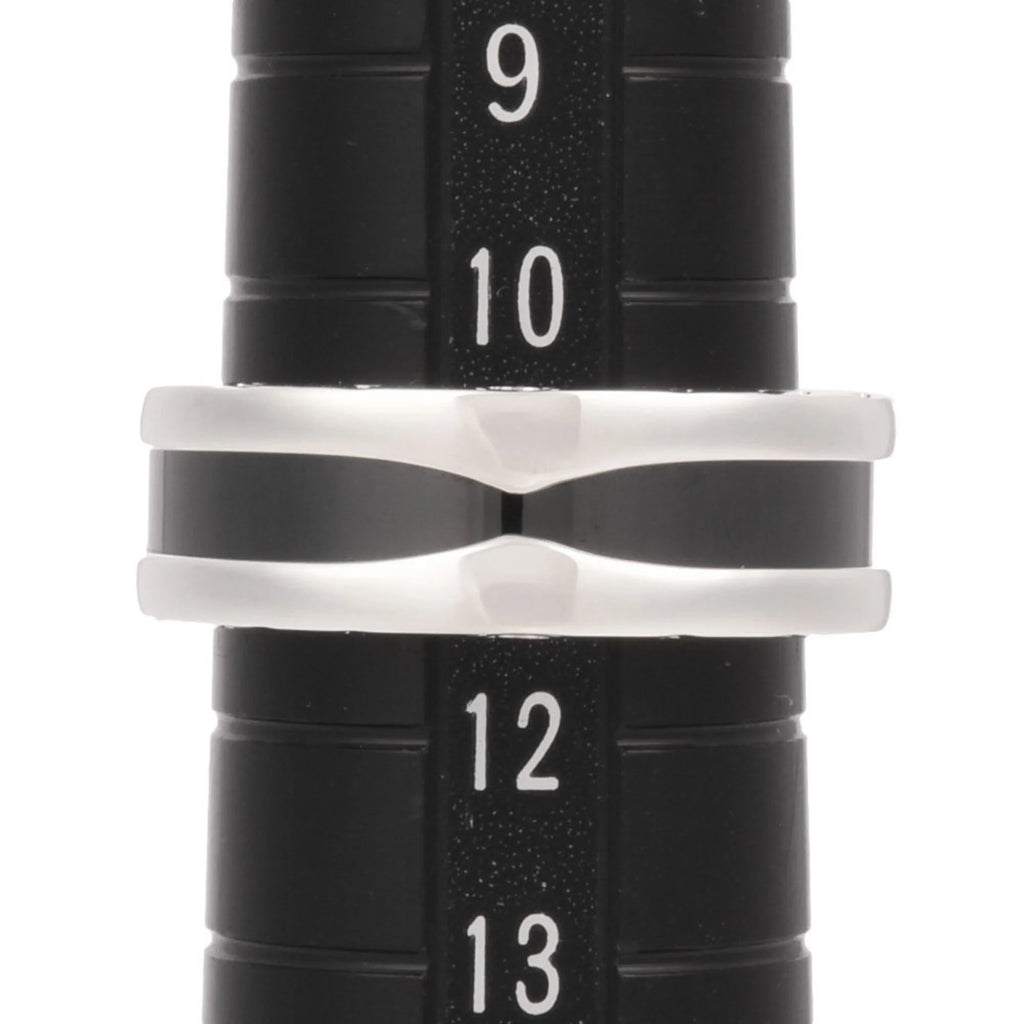 Pre-Owned SV925 Black Ceramic Ring X6231