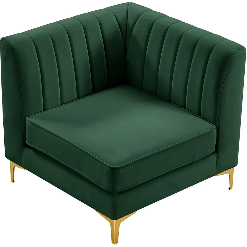 Green Velvet Corner Chair Z912042