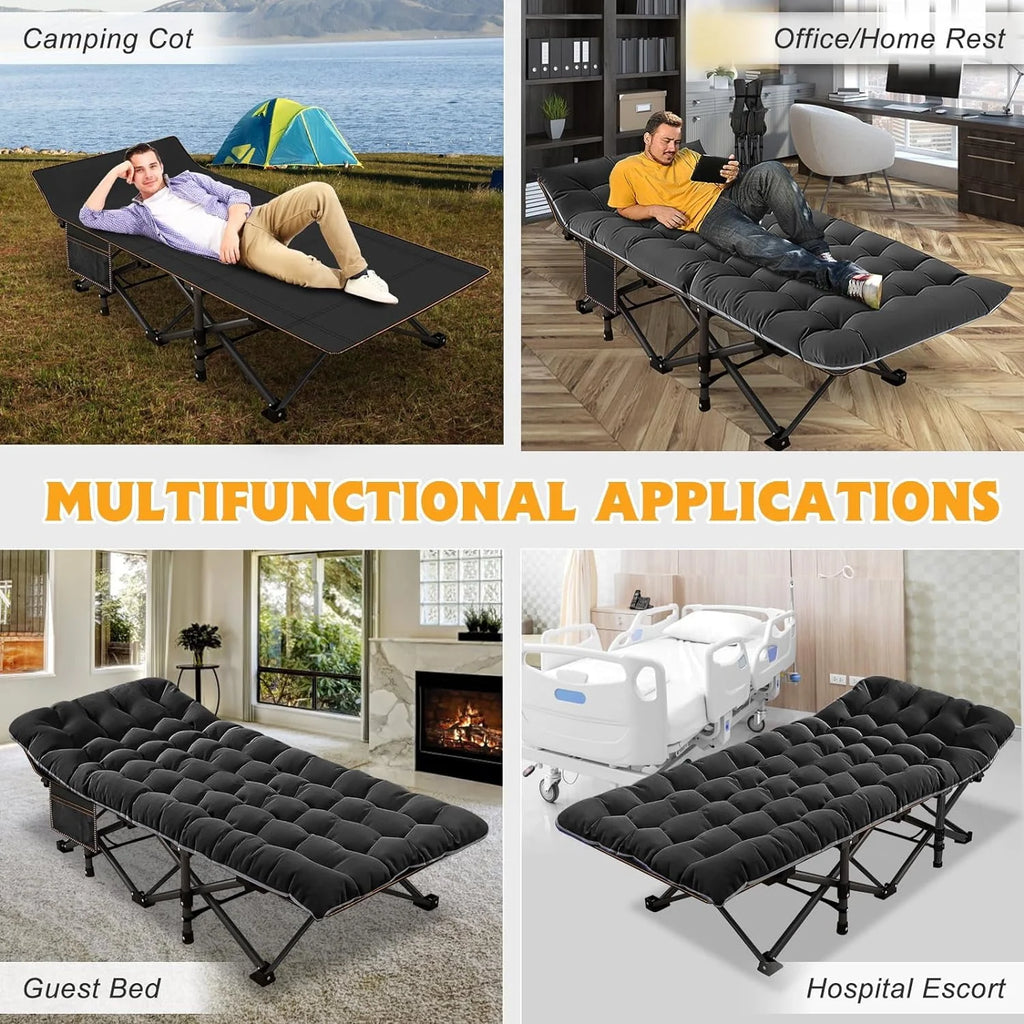 Folding Camping Cot 2 Pack with Carry Bag W764