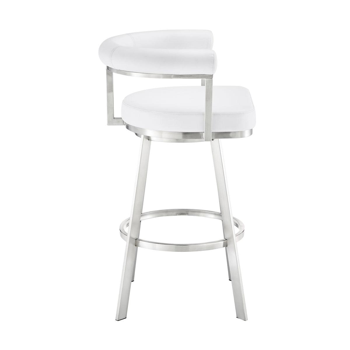 White/Chrome Swivel Bar Stool G51328