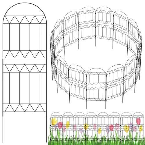 10 Pack Rustproof Metal Garden Fence Panels W302