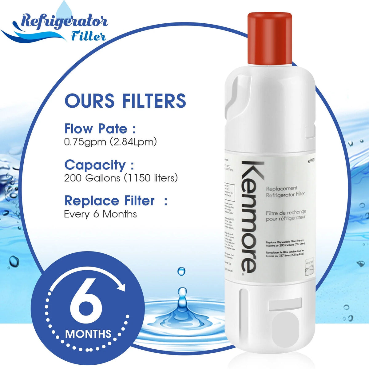 4 Pack Refrigerator Water Filter P239010