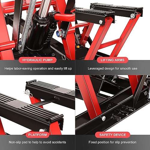 1000lbs Capacity Motorcycle Lift Table Y376