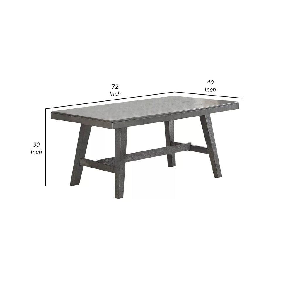 72 Inch Rectangular Dining Table with Flared Legs I764303