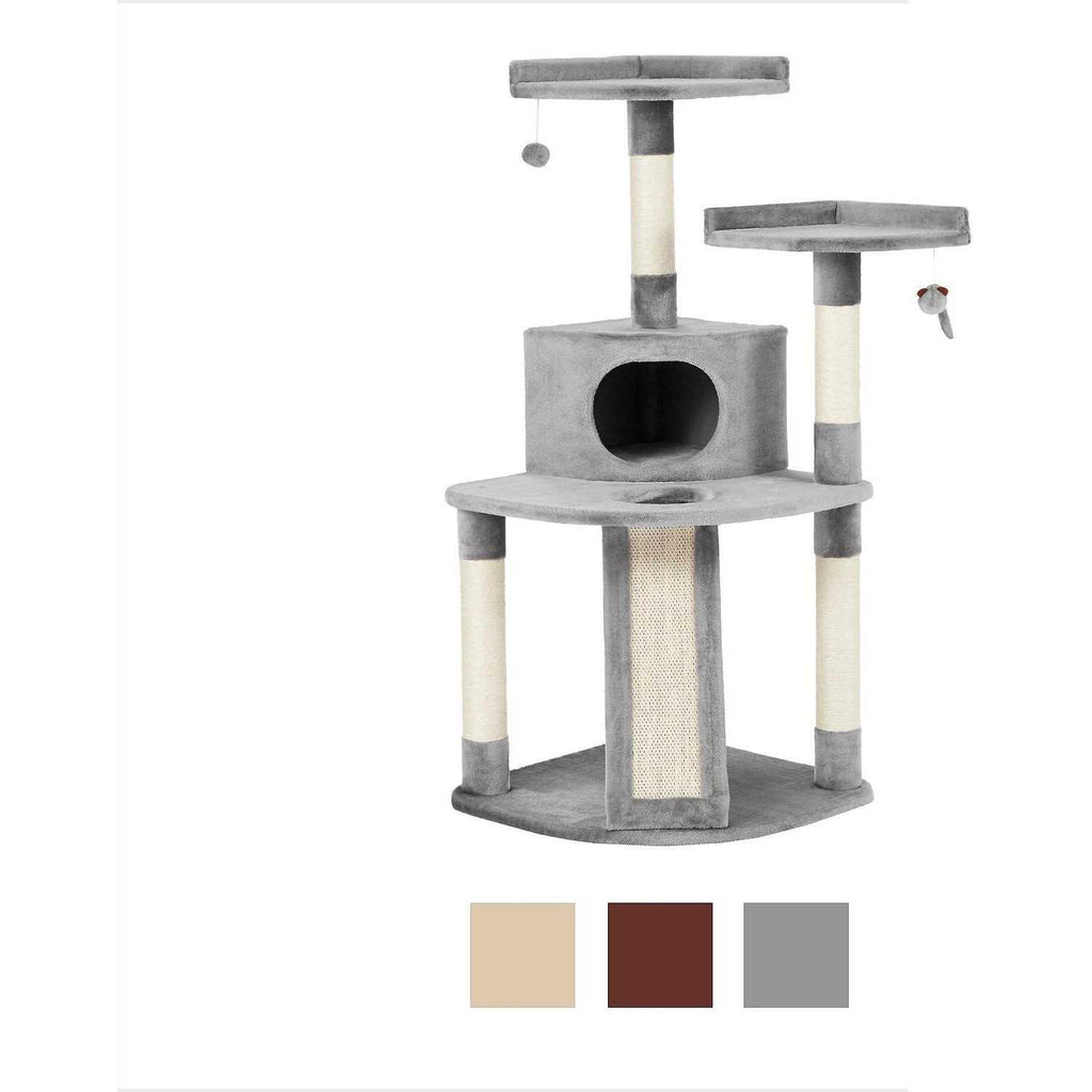 48-in Faux Fur Cat Tree Condo I2502