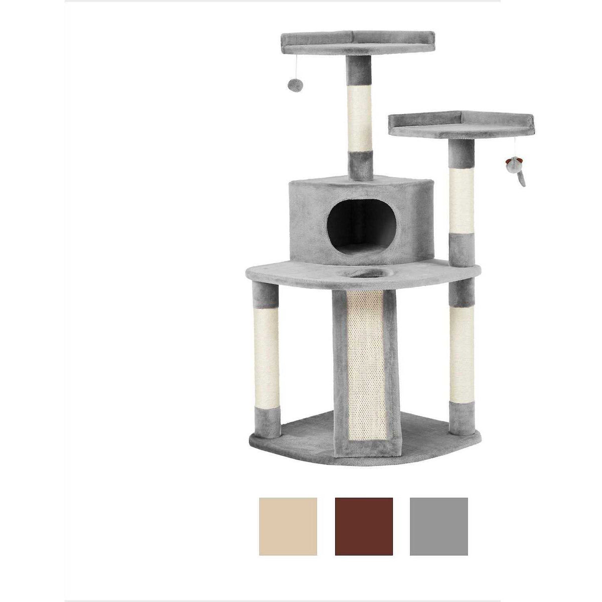 48-in Faux Fur Cat Tree Condo I2502