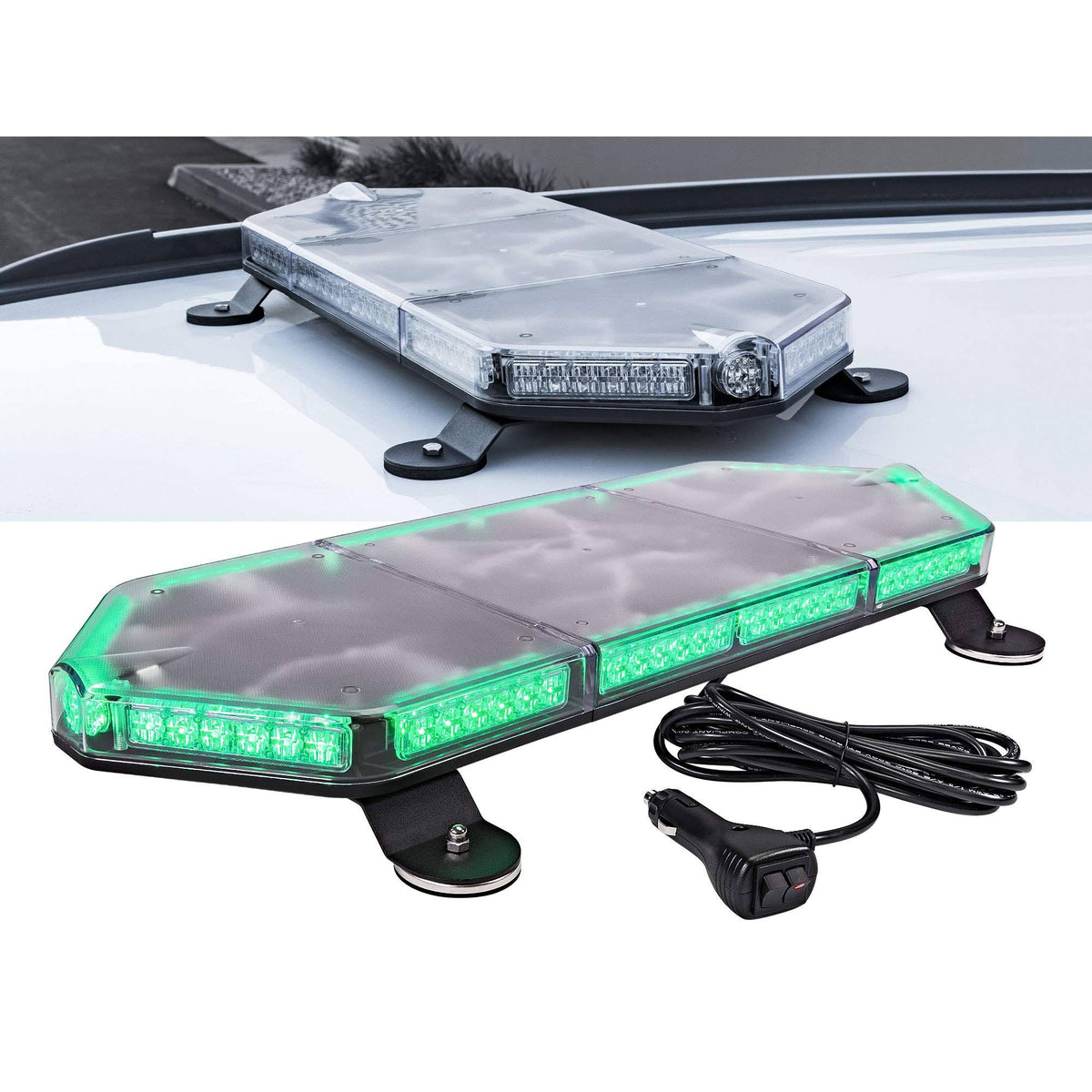 Green 80W LED Emergency Strobe Light Bar S911