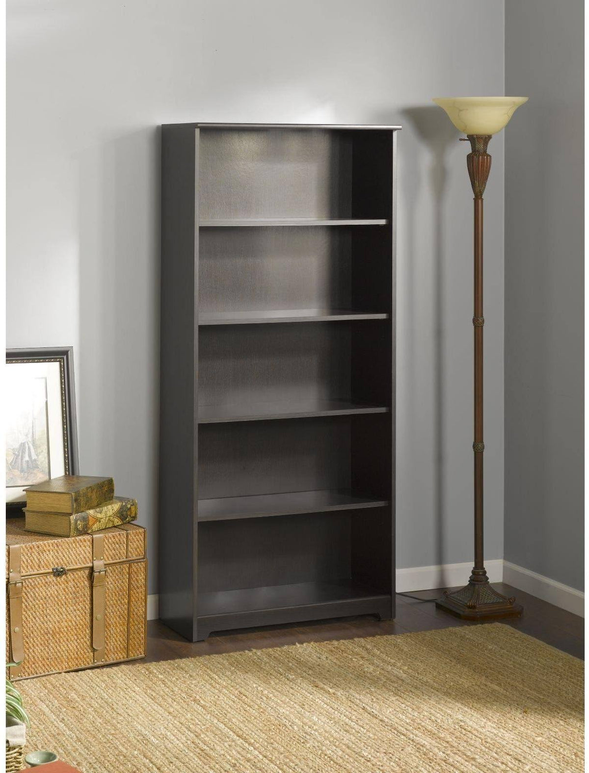 5 Shelf Bookcase Espresso Oak Y6633