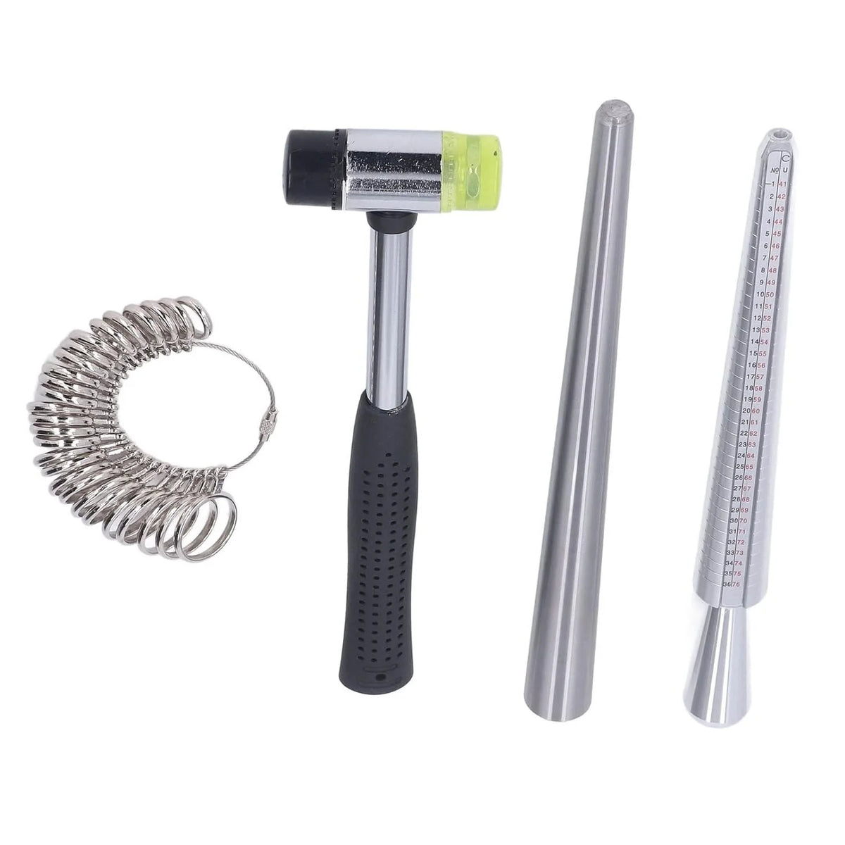 Ring Mandrel Sizer Aluminum Measuring Gauge Jewelry Making Tools K401